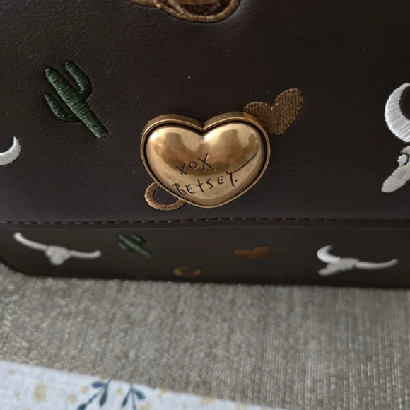 Betsey Johnson Dark Brown Western Mini Bag - Picture 9 of 9